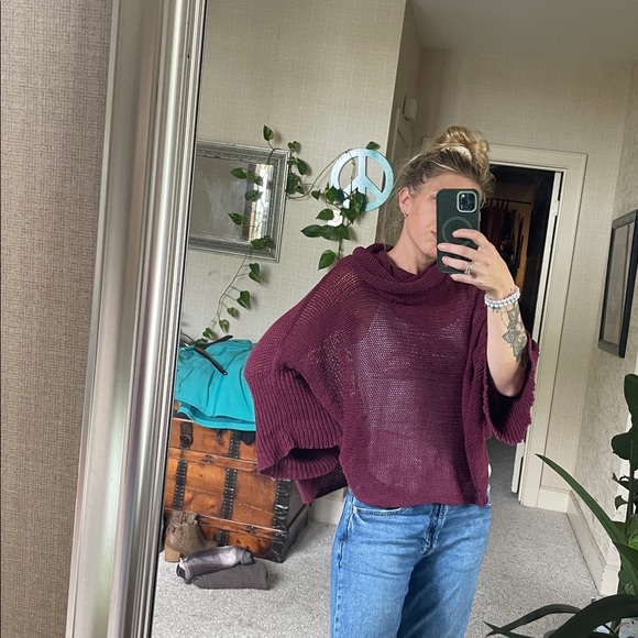 Wooden Ships Burgundy Cowl Neck Sweater - Picture 5 of 15